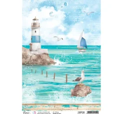 Motiv-Strohseide "Meeresküste"