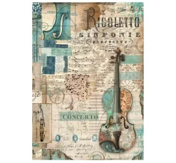 Motiv-Strohseide "Music - Violin"