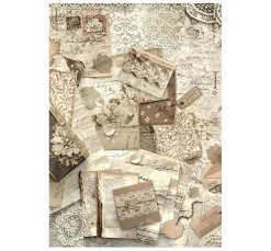 Motiv-Strohseide "Old Lace"