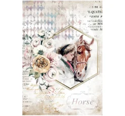 Motiv-Strohseide "Pferdeliebe"