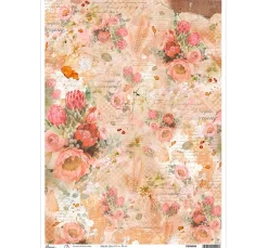 Motiv-Strohseide "Protea"