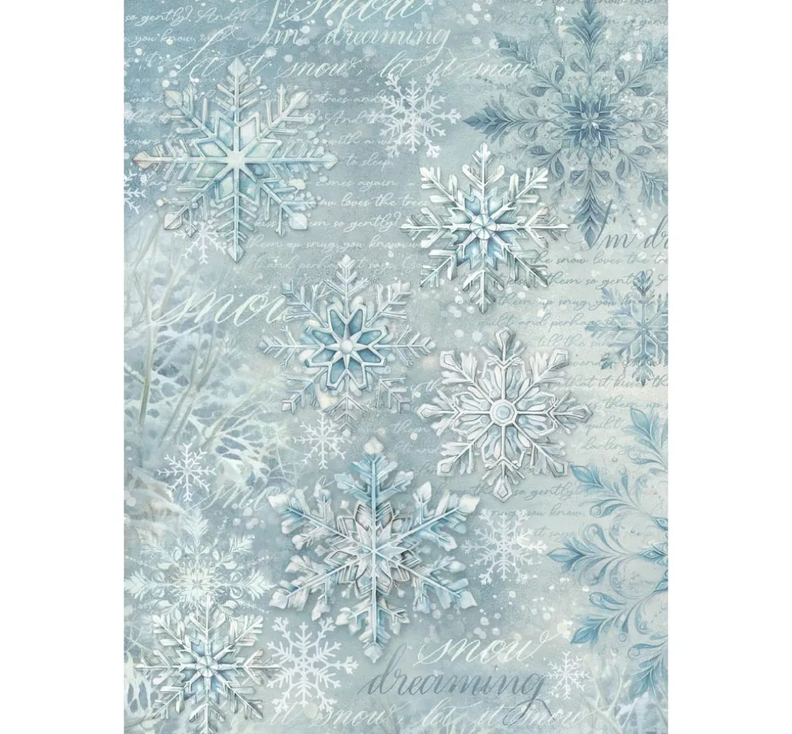 Motiv-Strohseide "The Owl's House - Snowflakes"