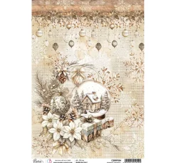 Motiv-Strohseide "Winter Season - Romantic Snowball"