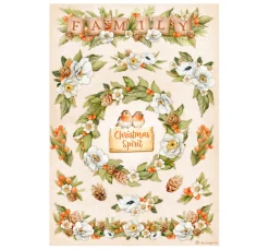 Motiv-Strohseide "Winter Valley - Christmas Spirit"