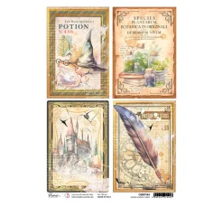 Motiv-Strohseide "Wizard Academy - Zauberkarten"