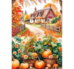 Motiv-Strohseiden Sortiment "Hallo Herbst", 8er-Set