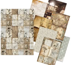 Motiv-Strohseiden Sortiment "Codes", 8er-Set