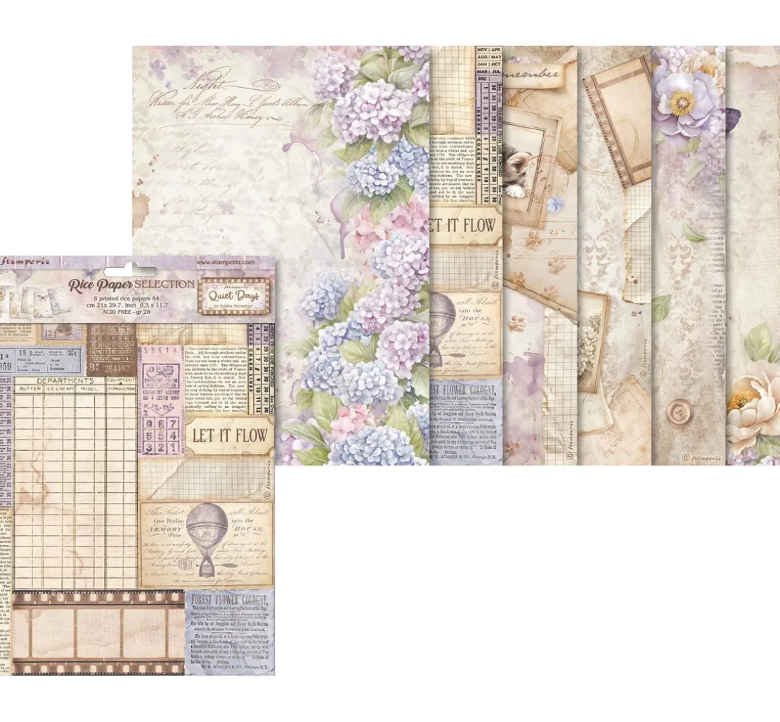 Motiv-Strohseiden Sortiment "Quiet Days"