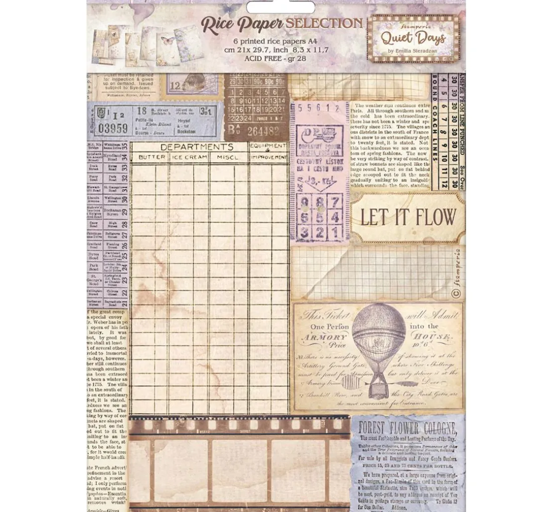 Motiv-Strohseiden Sortiment "Quiet Days"