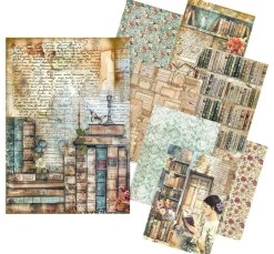 Motiv-Strohseiden Sortiment "Book Lovers"