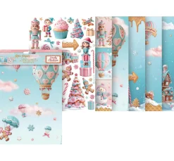 Motiv-Strohseiden Sortiment "Candy Christmas", 6er-Set