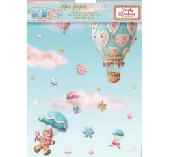 Motiv-Strohseiden Sortiment "Candy Christmas", 6er-Set