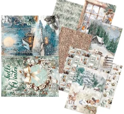 Motiv-Strohseiden Sortiment "Forest Tales", 8er-Set