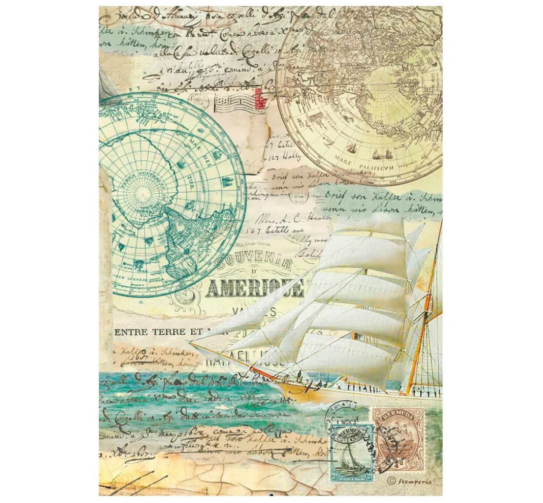 Motiv-Strohseiden Sortiment "Around the World", 6er-Set