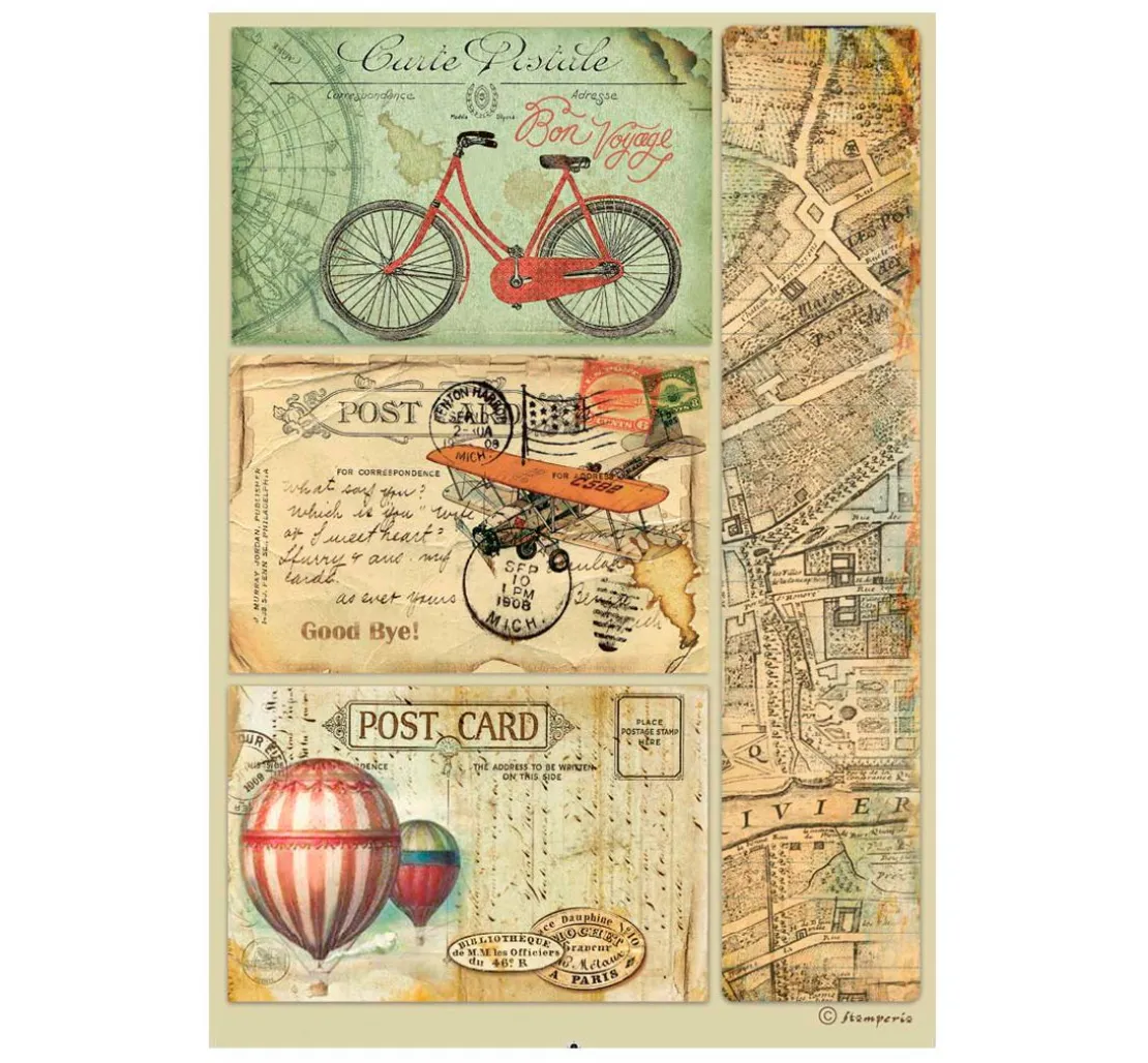 Motiv-Strohseiden Sortiment "Around the World", 6er-Set