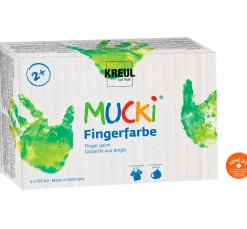 MUCKI Fingerfarbe, 6er-Set, à 150 ml
