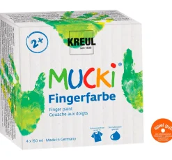 MUCKI Fingerfarbe, 4er-Set, à 150 ml