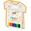 Mucki Stoff-Sternchen Stoffmalstift, 5er-Set