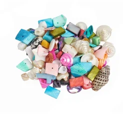 Muschelperlen, bunter Mix, 100 g