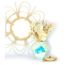 Muschelvase, Pappmaché, wasserdicht