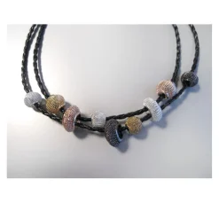 Netzperle, Großlochperle, ca. 14 x 11 mm