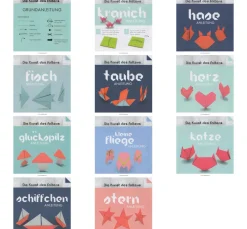 Origami Faltblätter "Floral" mit Designdose