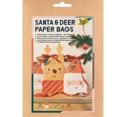 Paper Bag Set "Santa & Deer"