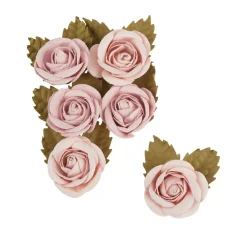 Papierblumen "Rosé", 6er-Set
