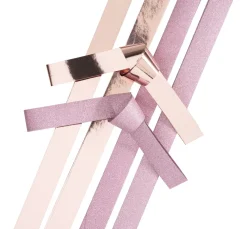 Papierstreifen "Rosa Glitter"