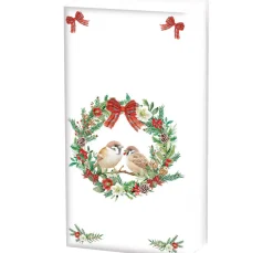 Papiertaschentücher "Sparrows In Wreath"