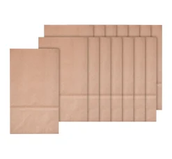 Papiertüten mit Blockboden aus Kraftpapier, 15 Stück