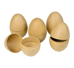 Pappmaché-Eier, teilbar, 5 Stück
