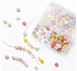 Perlenmix "Buchstaben Pastell"