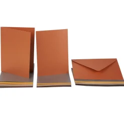 Perlmutt-Doppelkarten "Terra", 5 Stück