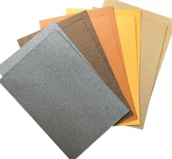 Perlmutt-Doppelkarten "Terra", 5 Stück