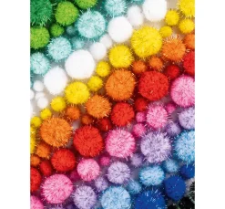 Pompons Mix Jumbo "Glitter"