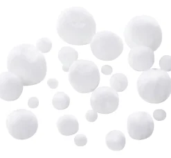 Pompons, Weiß