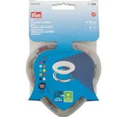 Prym Ösen mit Scheiben Bunt, Ø 14 mm, in Herzbox