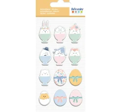 Puffy Sticker "Funny Eggs"