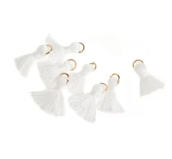 Quaste mit Öse, 8 Stück, 15 mm