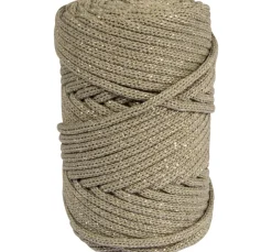 Recycling Garn mit Goldfaden, Ø 4mm