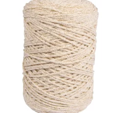 Recycling-Garn mit Goldfaden, Ø 2mm