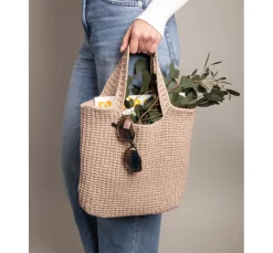 Recycling-Garn mit Goldfaden, Ø 2mm