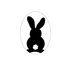 Reliefeinlage "Hase", oval