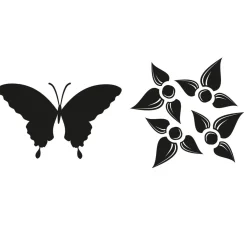 Reliefeinlagen-Set "Schmetterling, Blume"