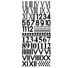 Relief-Klebemotiv "Uhrenziffern"
