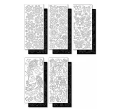 Reliefsticker-Set "Schwarz und Weiß", Ganzjahr