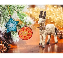 Rentier aus Pappmaché, 15 cm