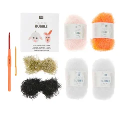 Rico Design Creative Bubble Häkelset "Häschen + Lamm"