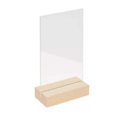 Rico Design Holzaufsteller mit doppelter Acrylscheibe, 13 x 18 cm